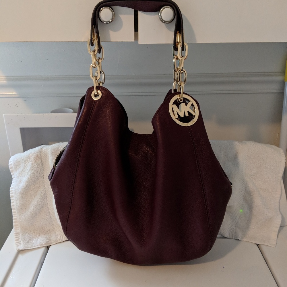 Michael Kors Fulton large leather shoulder bag